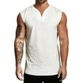 thumbnail image 1 of LilyLLL Mens Moisture Wicking Muscle T Shirt Sleeveless V Neck Undershirt Tank Tops, 1 of 3