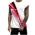 thumbnail image 2 of EchfiProm Mens Tank Tops Red Sleeveless Tank Tops Graphic Prints Round Neck Sports Shirts XXL, 2 of 5