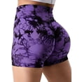 thumbnail image 4 of 3 Piece Tie Dye Workout Shorts For Women, Scrunch Butt Lifting High Waisted Yoga Gym Seamless Booty Biker Shorts, Women's Activewear, 4 of 11