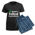 thumbnail image 5 of CafePress - World's Tallest Leprechaun Women's Dark Pajamas - Women's Short Sleeve Print T-Shirt and Pants Dark Cotton Pajama Set, 5 of 7