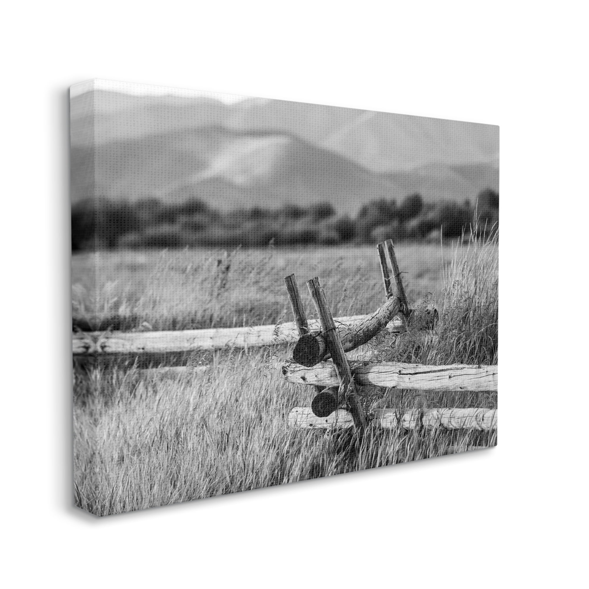 Stupell Industries Countryside Ranch Fence Rural Pasture Grass Photography Photograph Gallery Wrapped Canvas Print Wall Art, Design by Steve Smith
