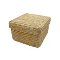 thumbnail image 1 of CAROOTU Woven Straw Storage Baskets with Lid Rattan Snack Container Multipurpose Bins, 1 of 6
