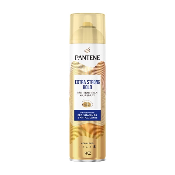 Pantene Extra Strong Hold Hairspray, Level 5, Pro-Vitamin B5 and Antioxidant Formula, 14 oz