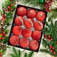 thumbnail image 2 of 12-Piece Velvet Christmas Ornaments, 8cm Flocked Silk Velvet Christmas Tree Pendants, Easy to Hang, Exquisite Holiday Decorations for Home, Tree, and Festive Décor, 2 of 5