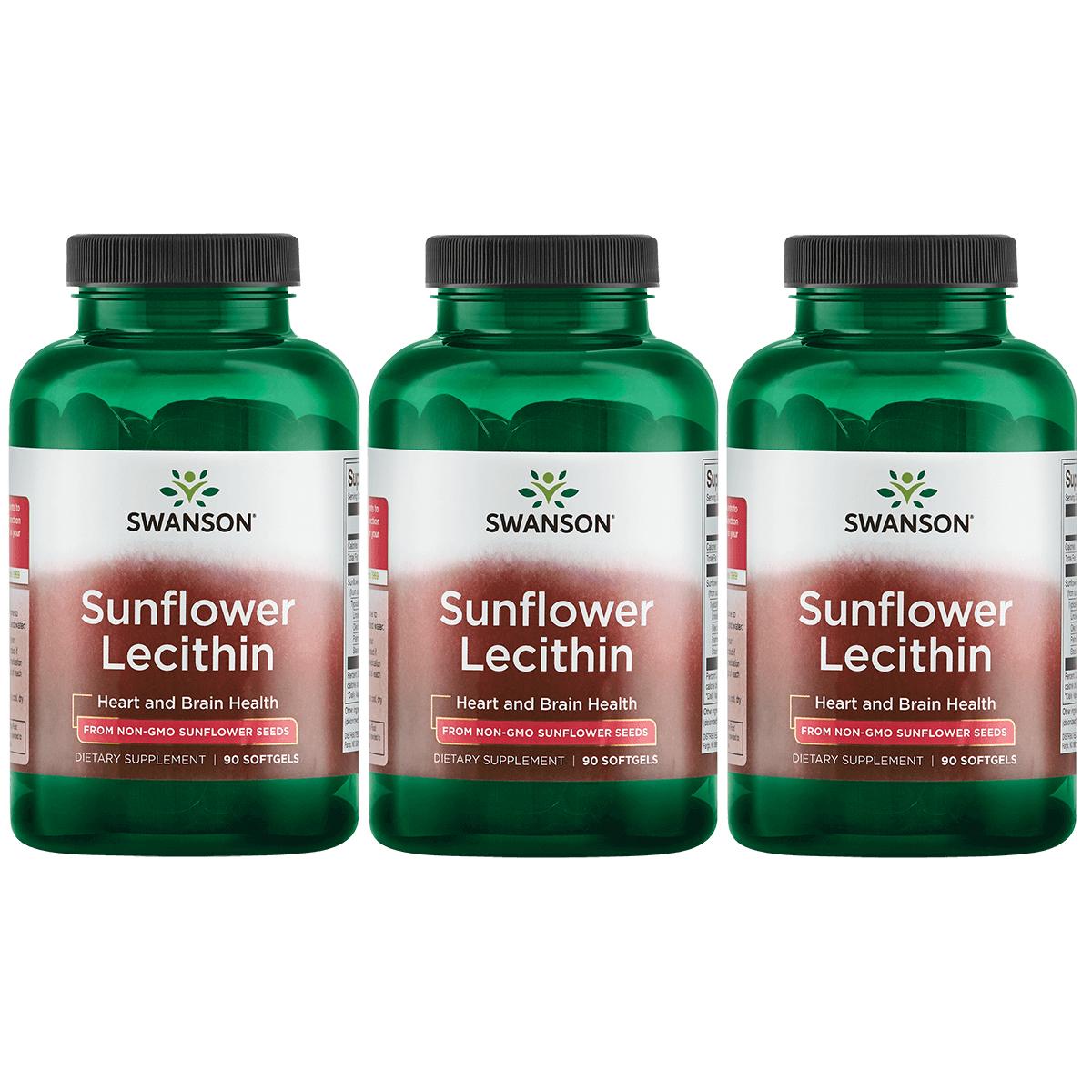 Swanson Sunflower Lecithin from NonGmo Sunflower Seeds 1,200 mg 90