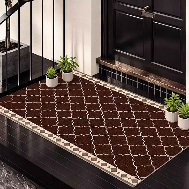Alfombra de Entrada Antideslizante y Duradera Que Atrapa La Suciedad para Uso Interior y Exterior, Protectora de Suelo Impermeable y Resistente a Las Manchas para La Puerta Principal, La Entrada, El