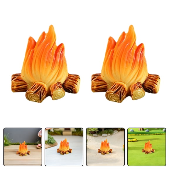 LOLIPPYY Resin Micro Fire Model Multi-Color for Creative and Durable Decor