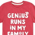 thumbnail image 3 of Instant Message - Genius Runs In My Family - Toddler & Youth Short Sleeve Graphic T-Shirt, 3 of 6