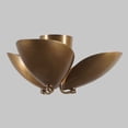 thumbnail image 4 of Three Light Brass Disk Shade Ceiling Flush Mount Pendant Light Fixture Mid Century Style Ceiling Chandelier Fixture, 4 of 7