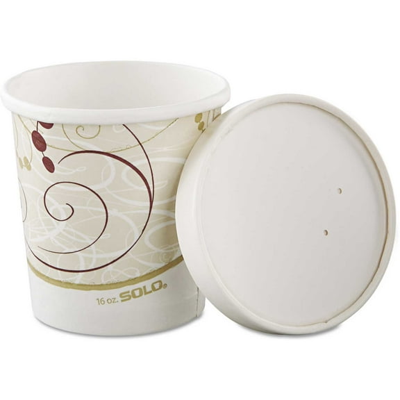 Dart® Flexstyle® Double Poly Paper Containers, 16 oz., Symphony, 250/Carton