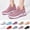 Light pink, variant on QWKLEAJ Womens Mesh Running Sneakers, UltraβLight Breathable Casual Walking Shoes, Hidden Height Increase Arch Support Wide Width Athletic Shoes for Gym Workout Black 7.5