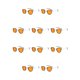thumbnail image 2 of Minnieouse Gafas de sol vintage con marco ancho y liviano de moda para hombres y mujeres Gafas de sol redondas Gafas de sol Mujer con marco naranja enmarcado 10piezas, 2 of 3