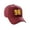 Burgundy, variant on Daxton Structured Baseball Hat Cap Curved Visor Custom Team Number - Black Hat, Gold 4