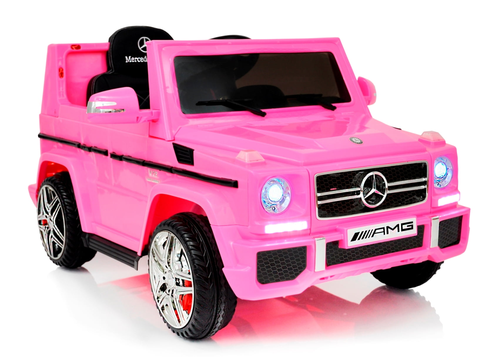 pink mercedes ride on