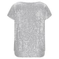 thumbnail image 5 of ADSSDQ Sequin Tops for Women V Neck Summer Sparkle Tanks Tops Shimmer Sleeveless Fashion Shirts for Party Night White S, 5 of 8