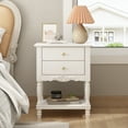 thumbnail image 5 of KULAGAGA Accent Table with 2 Drawers and Open Shelf: for Bedroom or Living Room,White, 5 of 8