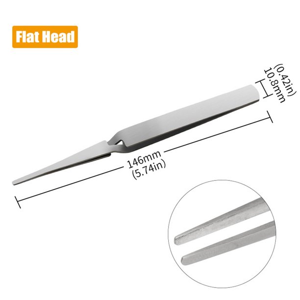 Stainless Steel Precision Tweezers Reverse Fixed Selflocking Inverse