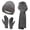 BlackWhite, variant on FZ FANTASTIC ZONE Womens Winter Warm Beanie Hats Long Scarf Touchscreen Gloves Set Knit Neck Scarves Skull Caps with Fleece Gifts for Womem Beigewhite