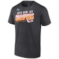 thumbnail image 2 of Men's Fanatics Heather Charcoal Kansas City Chiefs Super Bowl LVII Champions Victory Formation T-Shirt, 2 of 4
