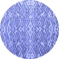 thumbnail image 1 of Ahgly Company Machine Washable Indoor Round Abstract Blue Modern Area Rugs, 8' Round, 1 of 4