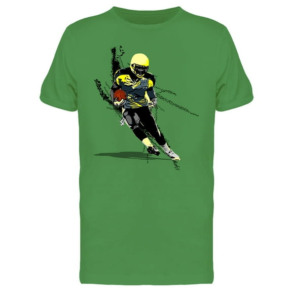 Football Player With Ball Yellow Tee Men's -Image by Shutterstock