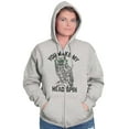 thumbnail image 3 of Make Head Spin Hipster Glasses Owl Unisex Fleece Graphic Zip Up Hoodie Brisco Brands 4X, 3 of 5