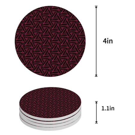 

FMSHPON Merry Christmas Theme Set of 6 Round Coaster for Drinks Absorbent Ceramic Stone Coasters Cup Mat with Cork Base for Home Kitchen Room Coffee Table Bar Decor