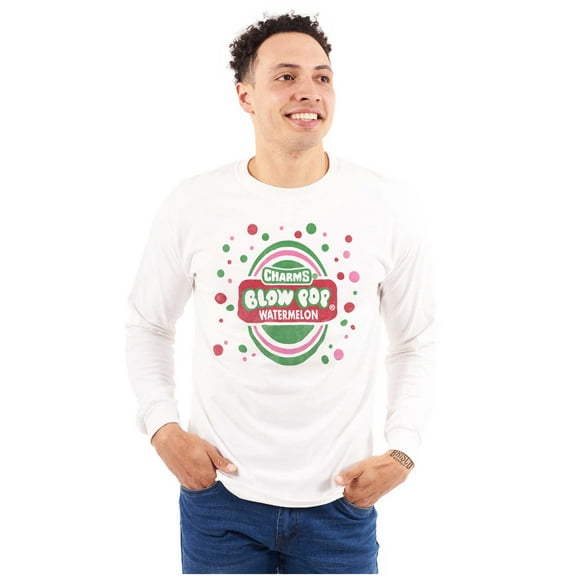Watermelon Blow Pop Retro Candy Cute Long Sleeve TShirt Men Women Brisco Brands M