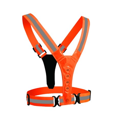 

Homeex LED Reflective Running Vest Safety Warning Suit Orange