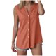 thumbnail image 1 of Camiseta sin mangas con cuello en V informal para mujer: diseño con botones, cuello alto, tejido transpirable, versátil para todas las estaciones, talla real., 1 of 5