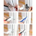 thumbnail image 4 of Restrictor de ventana abatible, Cerradura de seguridad para bebés, Cerradura anti-pellizco, Restrictor de ventilación de ventana, Apertura hacia afuera para ventana Upvc, Madera y aluminio, Blanco Feliz Sencillez, 4 of 5