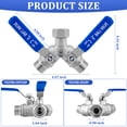 thumbnail image 7 of 2-Way Heavy Duty Hose Y Splitter, 3/4" GHT Stainless Steel Garden/Water Hose Connector, Full Flow Adapter with Wrench, 7 of 7