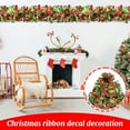 thumbnail image 4 of 3 Pcs Christmas Red And Green Tinsel Garland Ornament, Glittering Multicolor Ribbon Xmas Tree And Staircase Banister Hanging Wreath Decor, 4 of 5