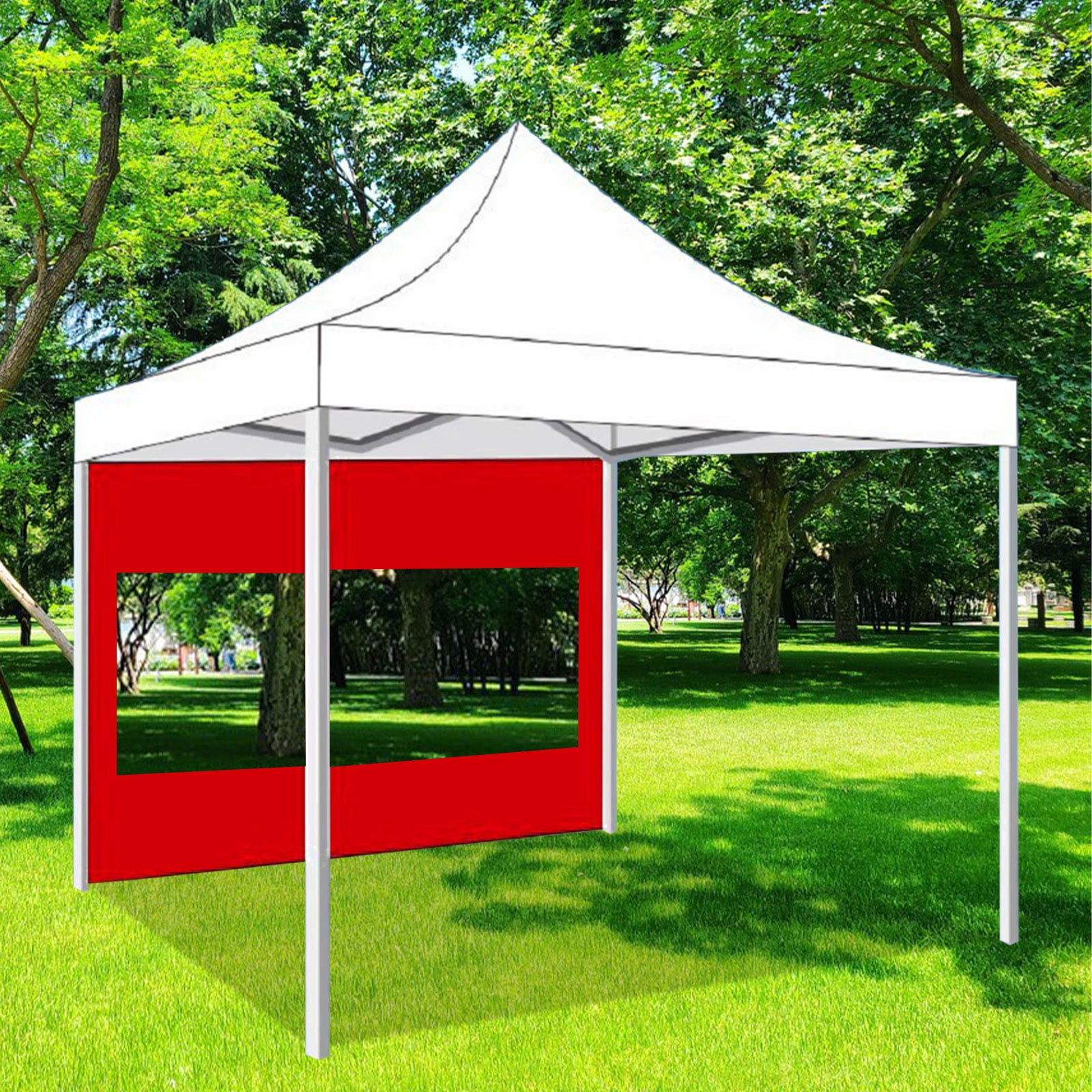 BGZLEU Red Canopy Tent,Translucent Tent,Portable Pop Up Outdoor Gazebo with 1 Sidewall,UV ProtectionTent,Come with Carry Bag - Blue