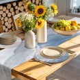 thumbnail image 4 of Navy Blue Coastal Wave Round 13 Inch Placemats Set of 8, Summer Modern Ocean Beach HeatResistant Non Slip Place Mats for Dining Table, Wipeable Braided Kitchen Table Mats for Housewarming, 4 of 9