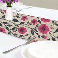 thumbnail image 4 of Yayeee Table Runner 70 inches Long Home Kitchen Dinning Party Decoration, Pink Flowers, 4 of 7