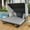 Grey, variant on 57" Outdoor Patio Daybed Rattan Daybed Outdoor Sunbed with Detachable Pillows for Patio, Backyard, Pool
