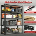 thumbnail image 6 of REIBII Set of 2 Storage Shelves Units 5 Tier Adjustable Garage Shelving Heavy Duty 1800LBS Metal Shelving,28"Lx11.8"Wx60"H, 6 of 7