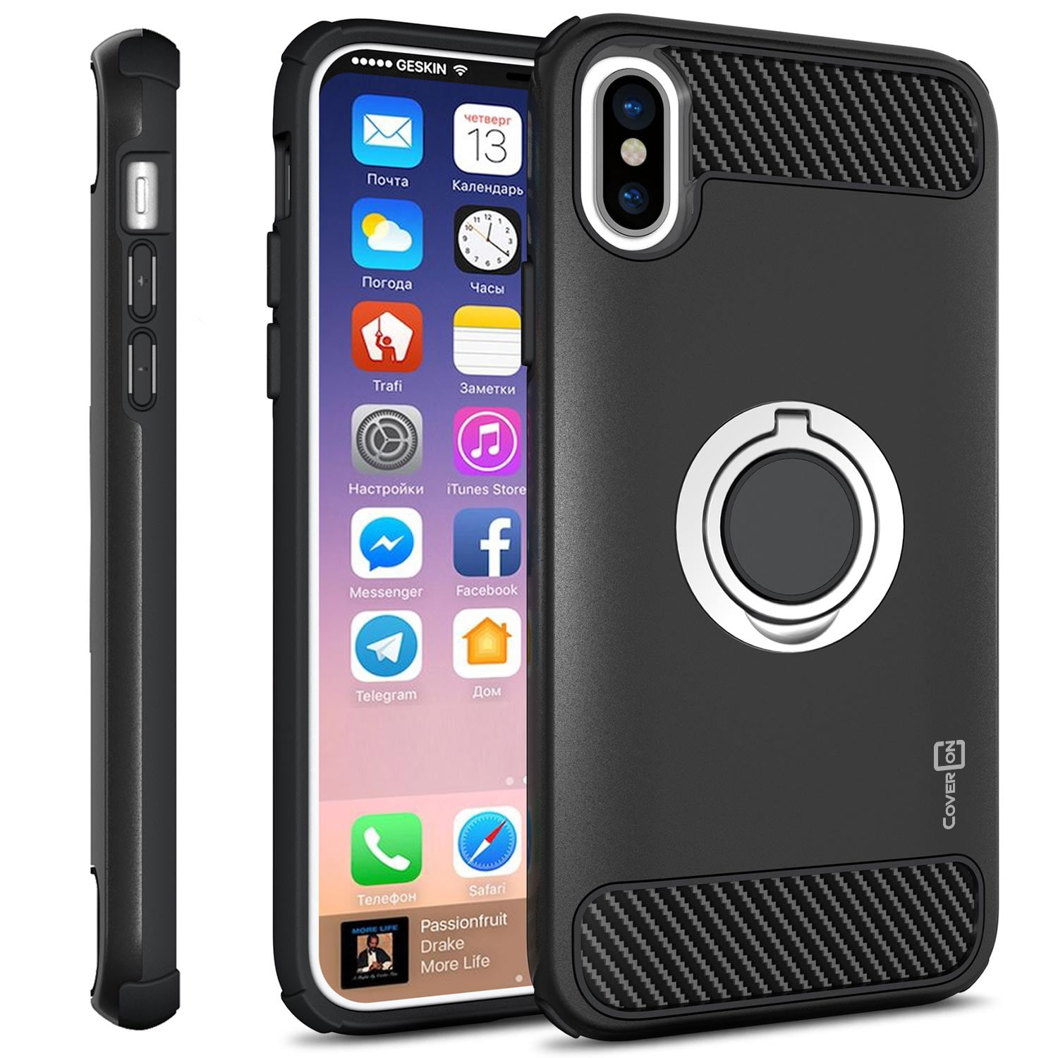 CoverON Apple iPhone XS / iPhone X / 10S / 10 Case with Ring 