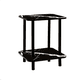 thumbnail image 1 of Mesa Centro Minimalista Madera Lateral Doble Repisa 40cm Malubero Negro Marmol, 1 of 4