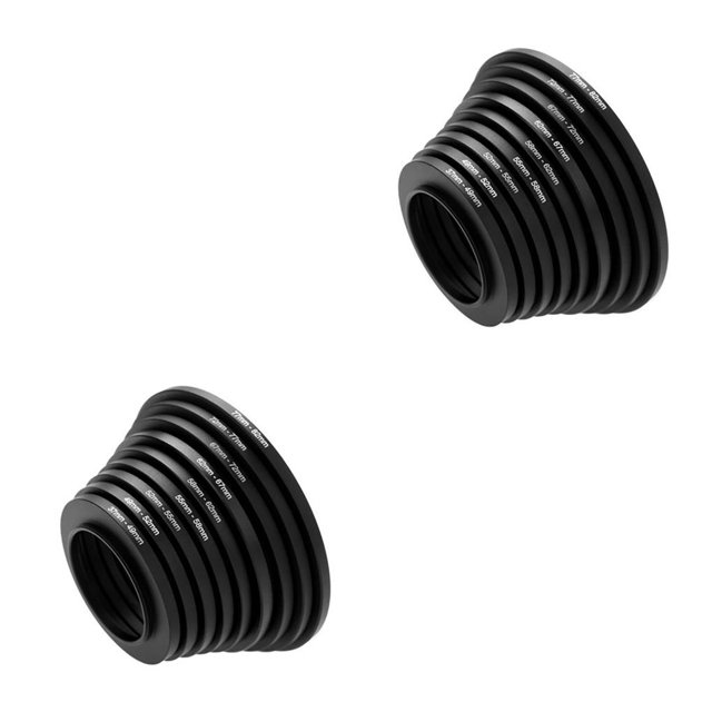 Sidaley 9 piezas 37-49mm 49-52mm DSLR lente de cámara filtro adaptador anillos filtros portátiles convertidor conector cámaras accesorios Tipo 2 2piezas
