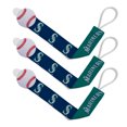 thumbnail image 2 of BabyFanatic Officially Licensed Unisex Baby Pacifier Clip 3-Pack MLB Seattle Mariners, 2 of 3