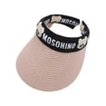 thumbnail image 2 of Sombrero para el sol para niños, ala ancha, sombrero de copa vacía, protección solar, sombreros para niñas, sombreros bonitos Sombrero de Paja Rosa, 2 of 8