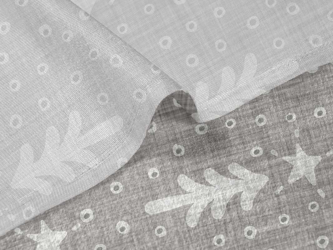 oneOone Velvet Dusty Gray Fabric Merry Christmas Quilting Supplies Print Sewing Fabric By The Yard 58 Inch Wide