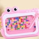 thumbnail image 1 of Pizarra magnética para niños | Pizarra magnética de dinosaurio con cuentas de colores | Juguete educativo para niños y niñas | Verde, rosa y morado, 1 of 6