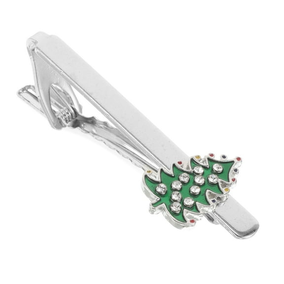 FOMIYES Green Christmas Tree Tie Clip Alloy Festive Decor Unique Design