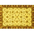 thumbnail image 1 of Ahgly Company Machine Washable Indoor Rectangle Oriental Yellow Traditional Area Rugs, 2' x 5', 1 of 4