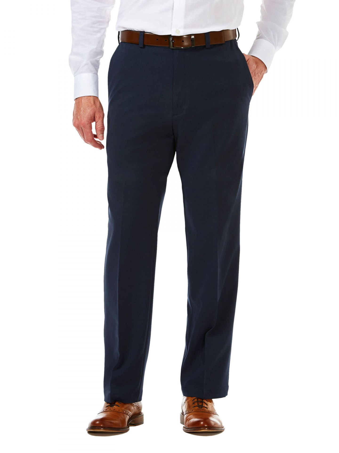 Haggar Haggar Men's Cool 18 Pro Stretch Expandable Waistband Flat