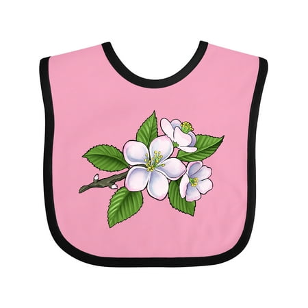 

Inktastic Beautiful Apple Blossom Flowers on Branch Gift Baby Boy or Baby Girl Bib