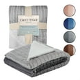 thumbnail image 6 of Cozy Tyme Colette Flannel Reversible Jacquard Throw - Super Soft Solid Color 60"x 70" Dark Grey, 6 of 11